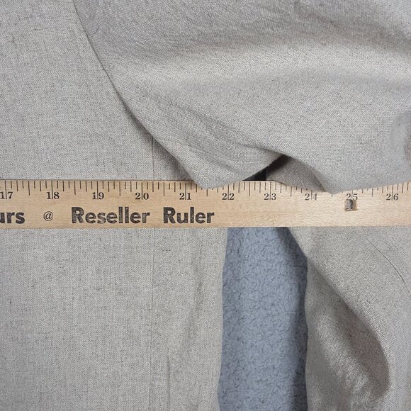 Zara Blazer Womens Size XL Beige Linen Blend Oversized Long Length Chic Office - Picture 8 of 12